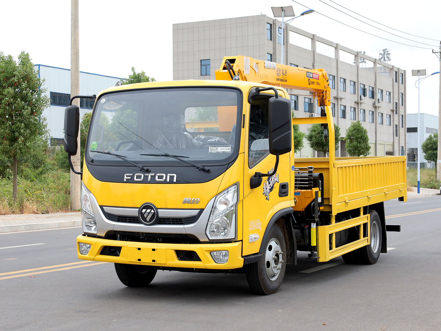 福田奧鈴青春無(wú)敵單排上裝長(zhǎng)興4噸直臂式吊機(jī)